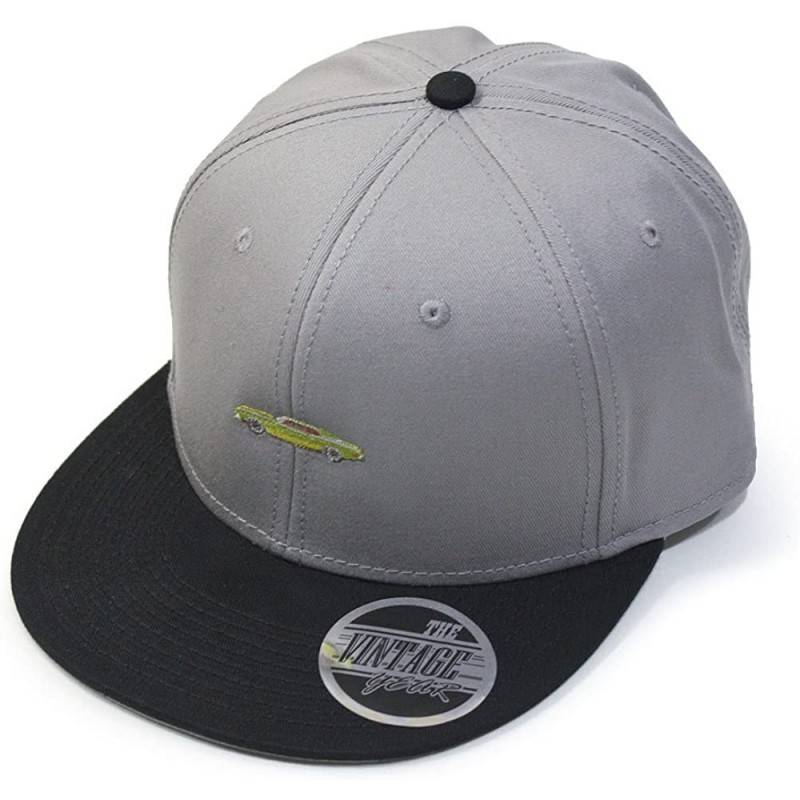 Baseball Caps Premium Plain Cotton Twill Adjustable Flat Bill Snapback Hats Baseball Caps - 70 Black/Gray - CR12MSJ2F9V $11.25