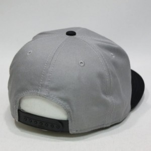 Baseball Caps Premium Plain Cotton Twill Adjustable Flat Bill Snapback Hats Baseball Caps - 70 Black/Gray - CR12MSJ2F9V $11.25