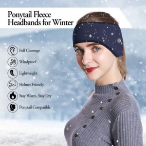 Cold Weather Headbands Womens Ponytail Headband - Fleece Ear Warmer (1 Pack/ 2 Pack/ 3 Pack) - Perfect for Winter Outdoor Spo...