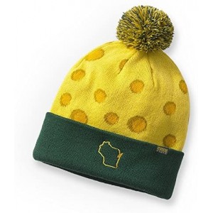 Skullies & Beanies Green & Cheddar Knit Hat w/Pom - CJ18CGO43TE $28.80