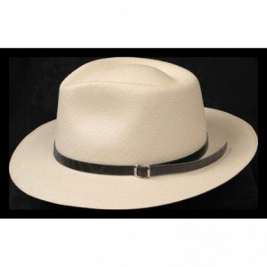 Cowboy Hats (1" & .5") Embossed Patterned Leather Panama Hat Band - "Black Alligator .5""" - CV18KCQS0QU $9.85