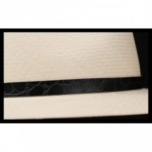Cowboy Hats (1" & .5") Embossed Patterned Leather Panama Hat Band - "Black Alligator .5""" - CV18KCQS0QU $9.85