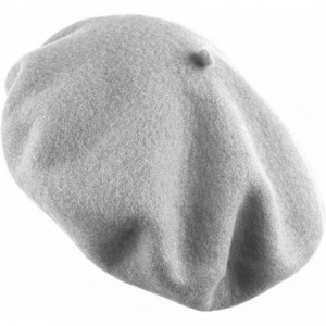 Berets Women's Wool French Beret Cozy Stretchable Beanie Unisex Artist Cap One Size - Ash - CE18ATLCNAL $20.12