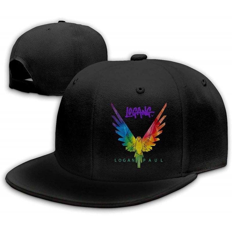 Baseball Caps Cotton Logan Paul Sun Conure Unisex Flat Brim Baseball Hat Parrot Wing - Black3 - CQ18YMQMI0A $16.08