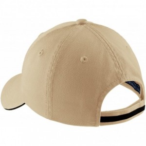 Baseball Caps Signature Sandwich Bill Cap with Striped Closure C830 - Royal/ Black - CE1123HLYZ5 $9.54