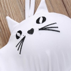 Rain Hats 2020 Summer Girls Cute Halter Kitty Cat Bikini Set Underwire Padded Bathing Swimsuit Swimwear - White - C918CG4X7S8...