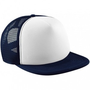 Baseball Caps Vintage Plain Snap-Back Trucker Cap - Fuchsia/White - CK11E5OBMRJ $9.28