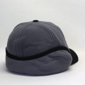 Skullies & Beanies Classic Velour Knit/Corduroy Fleece Warmer Flap Billed Newsboy Cap - Black/Charcoal Gray - C2188N872X9 $12.06