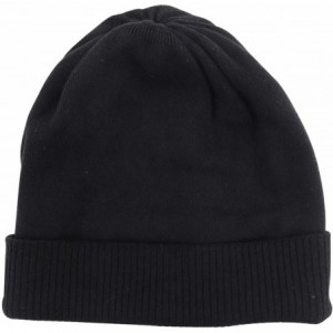 Skullies & Beanies Oversize Winter Beanie Hat - 30% Cashmere - Stretch Fitted - Black - CR18Z29OXEG $13.01