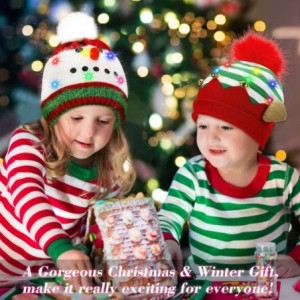 Skullies & Beanies LED Light Up Beanie Hat Christmas Cap for Women Children- Party- Bar - Multicolor-025 - CC18WL0UILQ $18.08