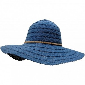 Sun Hats Floppy Stylish Sun Hats Bow and Leather Design - Style E - Navy - CY18RW4O407 $15.86