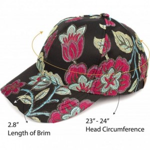 Baseball Caps Hatsandscarf Exclusives Oriental Flower Geometric Pattern Baseball Cap (BA-740-1) - Oriental Rose-3 - CX18QA9U2...