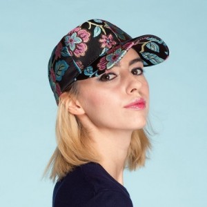 Baseball Caps Hatsandscarf Exclusives Oriental Flower Geometric Pattern Baseball Cap (BA-740-1) - Oriental Rose-3 - CX18QA9U2...