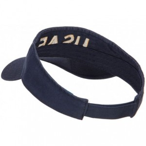 Visors USAF Embroidered Cotton Washed Visor - Navy - CX184WX9CLX $16.16