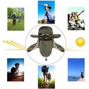 Sun Hats Unisex Fishing Hat Men Sun Protection Cap Garden Travel Lawn Work Outdoor Sports Hiking Hats Neck Flap - CT18Q8TECHK...
