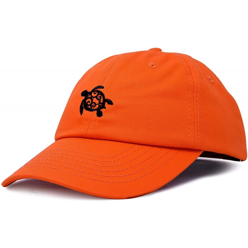 Baseball Caps Turtle Hat Nature Womens Baseball Cap - Orange - CR18M9UZN3K $11.44