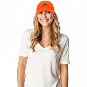 Baseball Caps Turtle Hat Nature Womens Baseball Cap - Orange - CR18M9UZN3K $11.44