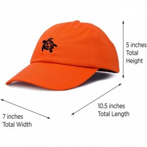 Baseball Caps Turtle Hat Nature Womens Baseball Cap - Orange - CR18M9UZN3K $11.44