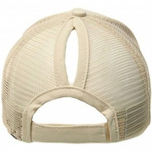 Baseball Caps Ponytail Cap Messy Trucker Adjustable Visor Baseball Cap Hat Unisex - Beige - CP18DYSH5CL $13.44