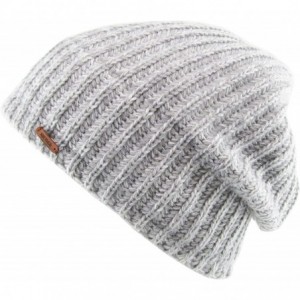 Skullies & Beanies Super Warm Slouchy Fleeced Long Beanie Warm Fur Lined Winter Knit Hat Thick Skull Cap - C518I9L4SD4 $10.17