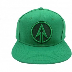 Baseball Caps Green Arrow Logo Solid Green Snapback - CD12BR2ZI6H $14.28