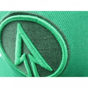 Baseball Caps Green Arrow Logo Solid Green Snapback - CD12BR2ZI6H $14.28