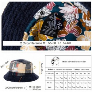 Bucket Hats 1920 Vintage Cloche Bucket Hat Ladies Church Derby Party Fashion Winter 55-59CM - 00787_black - CY192TZXGW4 $32.31