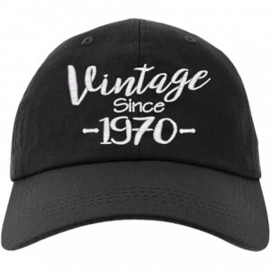 Baseball Caps Cap 50th Birthday Gift- Vintage Aged to be Perfected Since 1970 Baseball Hat - Black - CT180G0A58Z $16.84