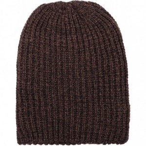 Skullies & Beanies Men's Winter Thick Knit Slouchy Fit Outdoors Ski Beanie Hat - Brown_mix - C8188HTX5WH $20.96