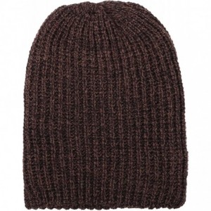 Skullies & Beanies Men's Winter Thick Knit Slouchy Fit Outdoors Ski Beanie Hat - Brown_mix - C8188HTX5WH $9.17