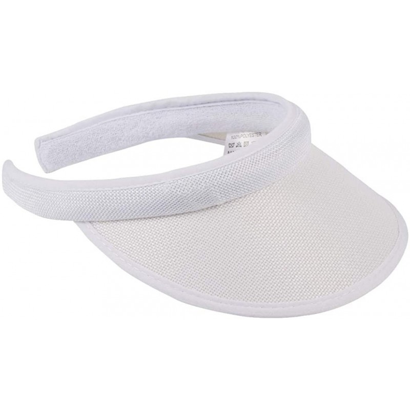 Headbands Sun Sports Visor Men Women-Cotton Cap Hat-Baseball Cap - White - C3193UX0OE8 $7.23