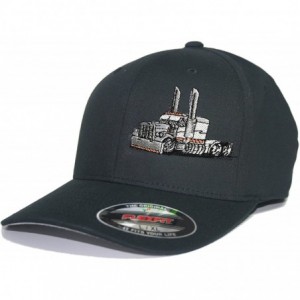Baseball Caps Trucker Truck Hat Big Rig Cap Flexfit - White - CP185NZ0MZR $18.47
