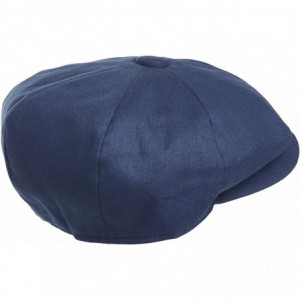 Newsboy Caps Men's 8 Piece 'Newsboy' Style Flat Cap 100% Cotton - Blue - CU182AU63NW $43.06