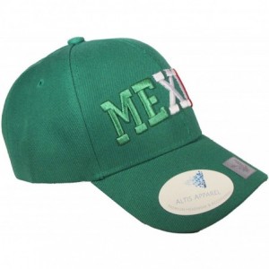 Baseball Caps Altis Premium Mexico Curve Bill Hat - Adjustable Baseball Cap (Green +Seal) - Green - CN12HH94QN5 $16.68