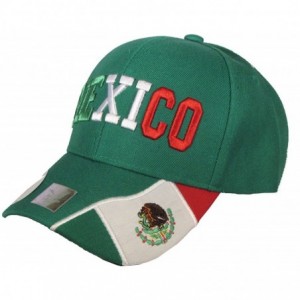Baseball Caps Altis Premium Mexico Curve Bill Hat - Adjustable Baseball Cap (Green +Seal) - Green - CN12HH94QN5 $16.68