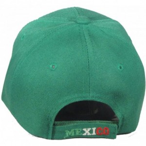 Baseball Caps Altis Premium Mexico Curve Bill Hat - Adjustable Baseball Cap (Green +Seal) - Green - CN12HH94QN5 $16.68