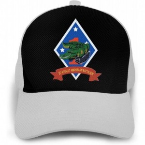 Baseball Caps Marines U-S-M-C 3rd Assault Amphibian Battalion Unisex Adult Hats Classic Baseball Caps Peaked Cap - Gray - C01...