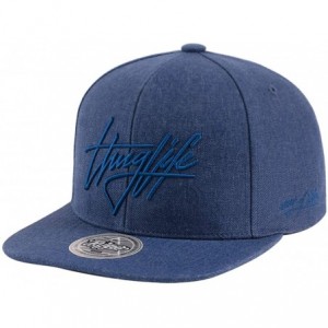 Baseball Caps Thuglife Embroidery Baseball Adjustable Snapback - Navy/Signature Logo - CT195S8644A $61.33