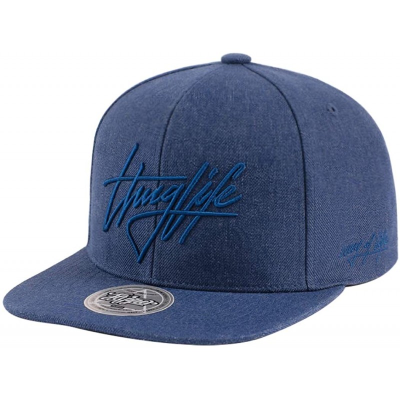 Baseball Caps Thuglife Embroidery Baseball Adjustable Snapback - Navy/Signature Logo - CT195S8644A $37.30