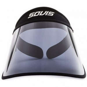 Sun Hats Black Full Size 5.5" UV Facial Protection Solar Visor Hat Worldwide Patented - CU116NX1KDB $40.36