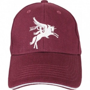 Baseball Caps Maroon Pegasus Logo Baseball Cap - C611953A2F7 $19.19