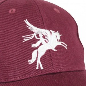 Baseball Caps Maroon Pegasus Logo Baseball Cap - C611953A2F7 $19.19