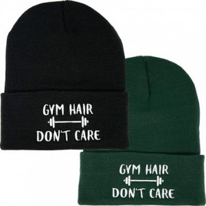 Skullies & Beanies Embroidered Beanie Dog Mom Gym Sports Holiday Knitted Hat Skull Cap - CX18TCG8MWQ $27.02