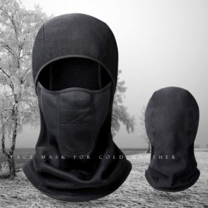 Balaclavas Balaclava Ski Face Mask for Cold Weather Motorcycle Tactical Winter Outdoor Fleece Windproof- Black - B Black - CU...