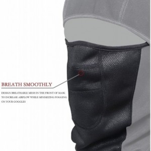 Balaclavas Balaclava Ski Face Mask for Cold Weather Motorcycle Tactical Winter Outdoor Fleece Windproof- Black - B Black - CU...