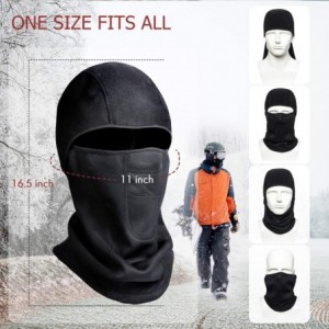 Balaclavas Balaclava Ski Face Mask for Cold Weather Motorcycle Tactical Winter Outdoor Fleece Windproof- Black - B Black - CU...