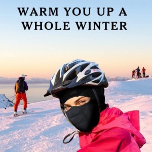 Balaclavas Balaclava Ski Face Mask for Cold Weather Motorcycle Tactical Winter Outdoor Fleece Windproof- Black - B Black - CU...
