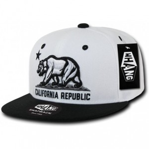 Baseball Caps California Snapbacks - White/Black - CZ11D8D7RYP $24.86
