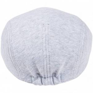 Newsboy Caps Men Cotton Newsboy Cap Soft Fit Cabbie Hat - Light Grey - C218R4CLQMQ $10.69