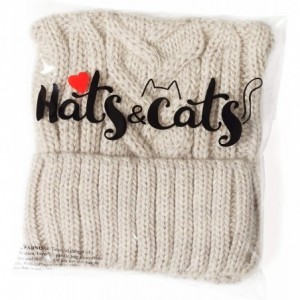 Skullies & Beanies Pussy Cat Hat Women`s March-Cat Beanie Pink-Winter Hat for Women Lined with Fleece - Beige - CF18HNRLI5I $...